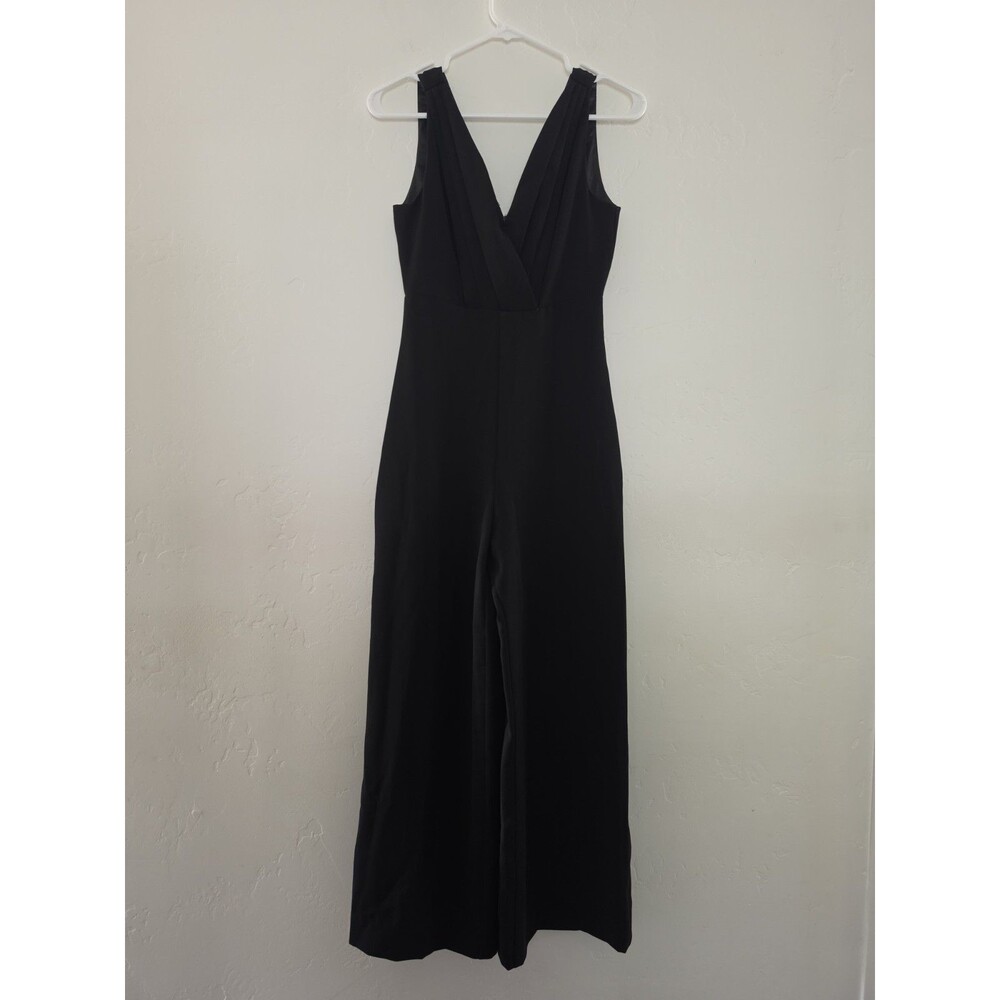Zara Women's Black Front Plaid Wide Leg Formal Jumpsuit Size XS NWT